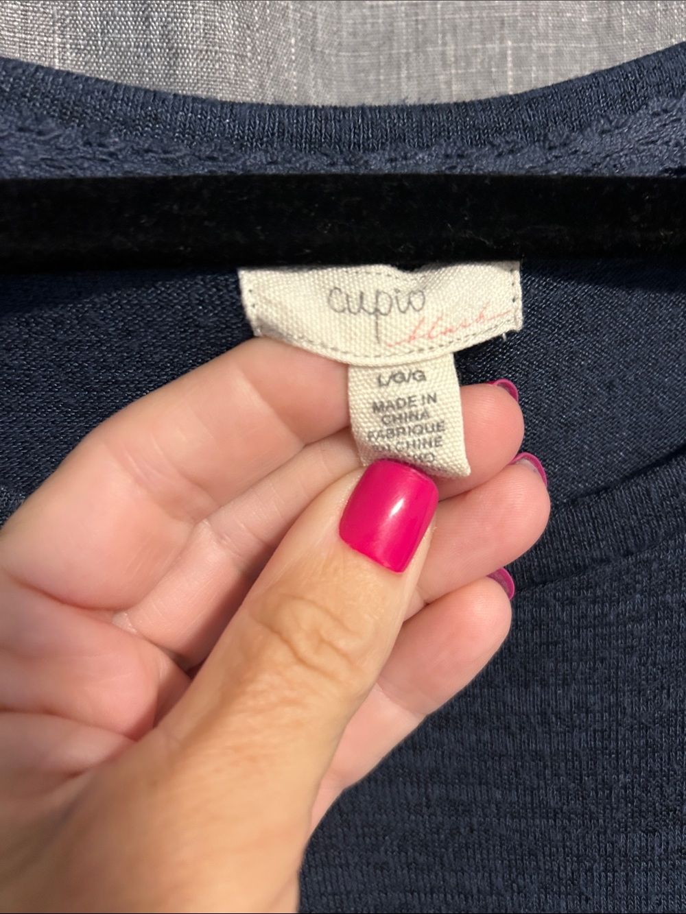 Cupio Navy Twist Front Long Sleeve Top - Picture 2 of 5